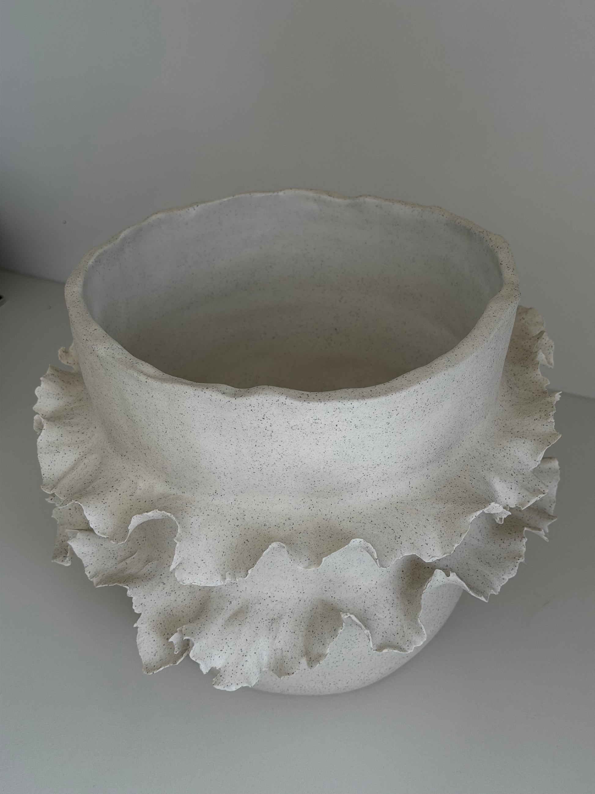 Synáxis No.02 handbuilt sculptural stoneware vessel by Agora Ceramics