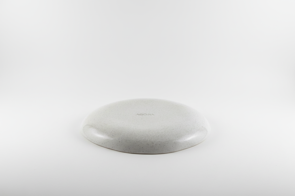 Ceramic platter angle view with neutral white background - Image 7