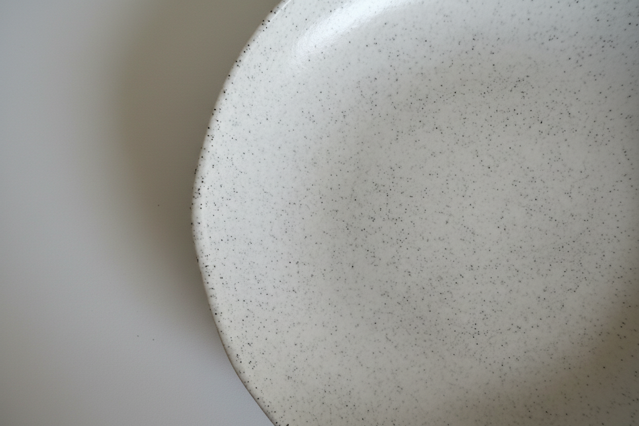 Ceramic platter overhead with neutral white background - Image 6